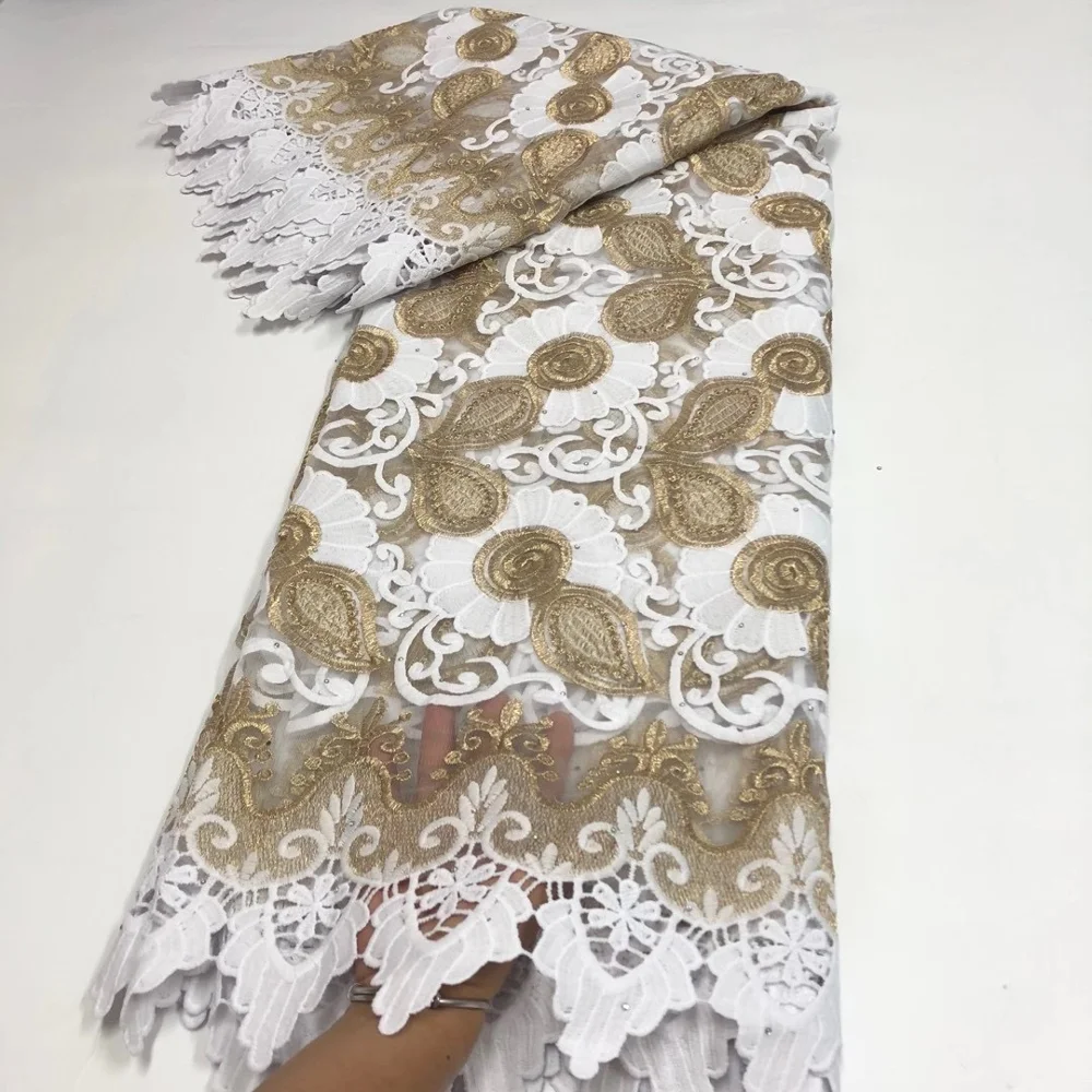 Новейшая молочная шелковая кружевная ткань 2020 высокое качество кружева