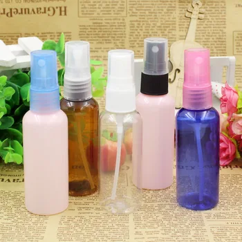 

Blue Mini Plastic Transparent 50ml 30ml Small Empty Spray Bottle For Make Up And Skin Care Refillable Bottles Travel Transparent