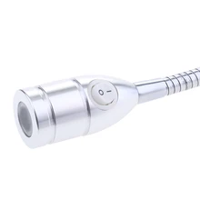 1 шт. Серебряный светодиодный светильник для чтения, светильник для гостиной с кнопкой для дома на колесах, грузовиков, автомобилей, автобусов, морских судов, лодок, яхты