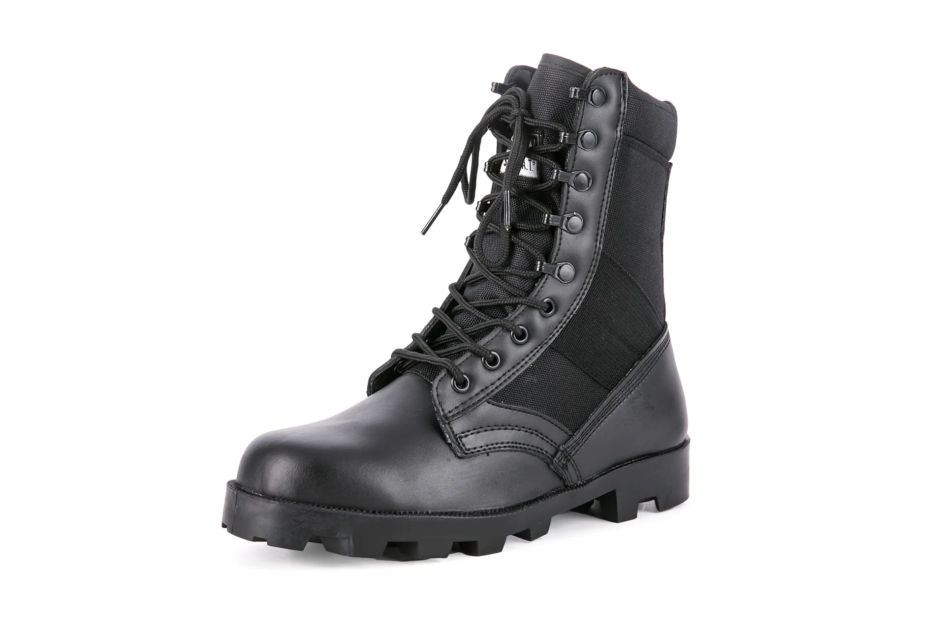 

Ultra-Light Tactical Boots for Combat Boots SFB Combat Boots Canvas Breathable CS Hight-top for Combat Boots a Wave Black And Wh