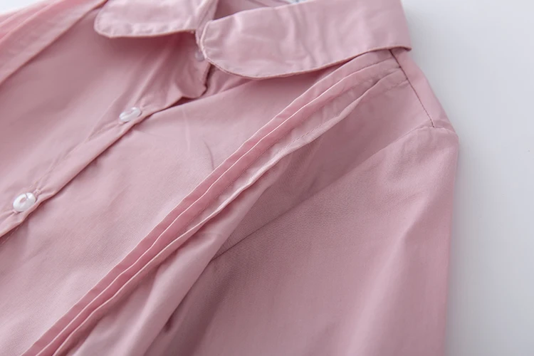Girls clothes blouse spring autumn 100-140cm kids lapel long-sleeved cotton shirt infants 3-7 years tops clothing