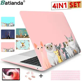 

For Apple Macbook Air 13 11 Pro 13.3 15 2020 A2251 A2289 Retina 12 Matte Laptop Case New Touch Bar Keyboard Cover Film Cute Cats