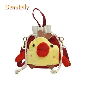 

Cute Penguin Drawstring Bag Unisex Handbag Cute Kids Adult Storage Wallet Fashion Wild Cartoon Shoulder Messenger Bag