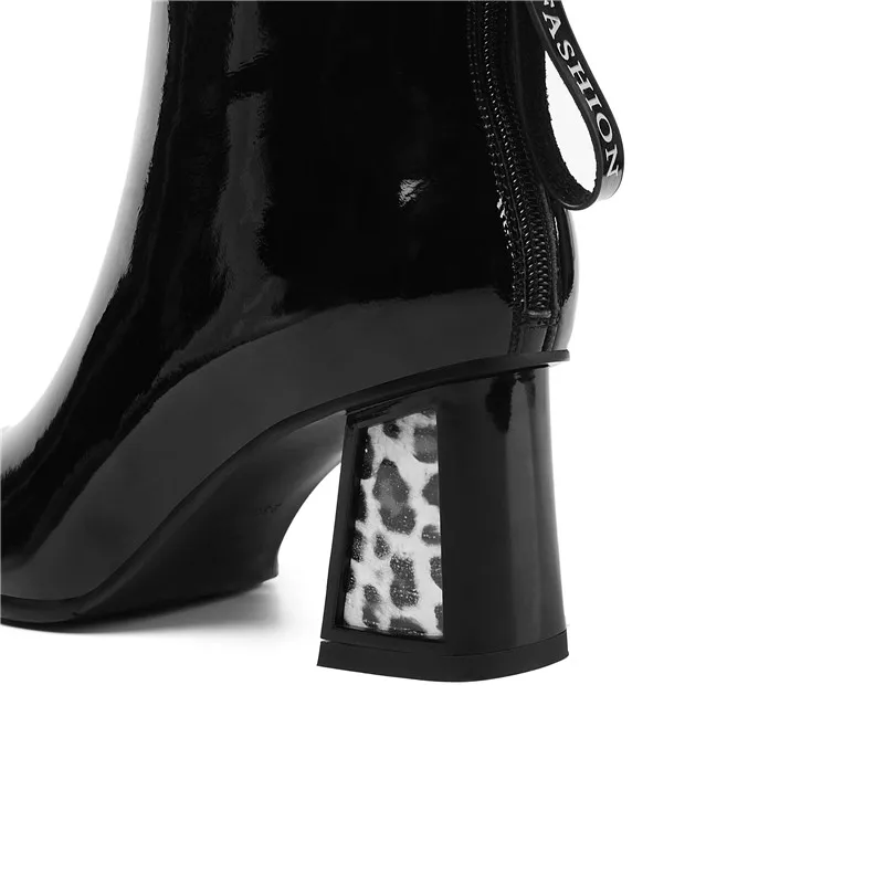 FEDONAS/Элегантные женские ботильоны; офисные туфли на высоком каблуке с острым носком; женские теплые осенне-зимние ботинки «Челси» из натуральной кожи