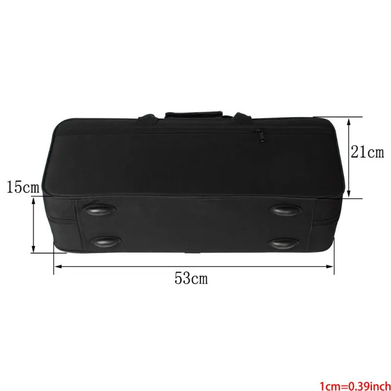 

600D Water-resistant Gig Bag Box Backpack Oxford Cloth for Trumpet with Adjustable Dual Shoulder Strap Pocket Foam Cotton Padded