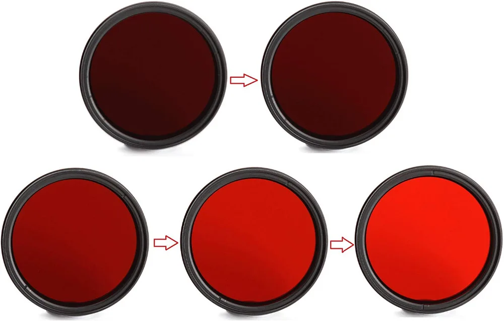 FOTGA 49 мм регулируемое инфракрасное, ИК-фильтр пройти X Ray 530nm до 750nm 720nm 680nm 49 мм
