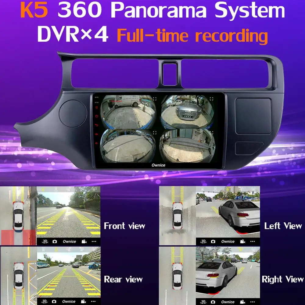 Top 360° Panoramic 4G+WiFi 8Core 4G+64G Android 9.0 Car DVD Multimedia Player Radio For KIA RIO K3 2011-2014 GPS SPDIF DSP CarPlay 4