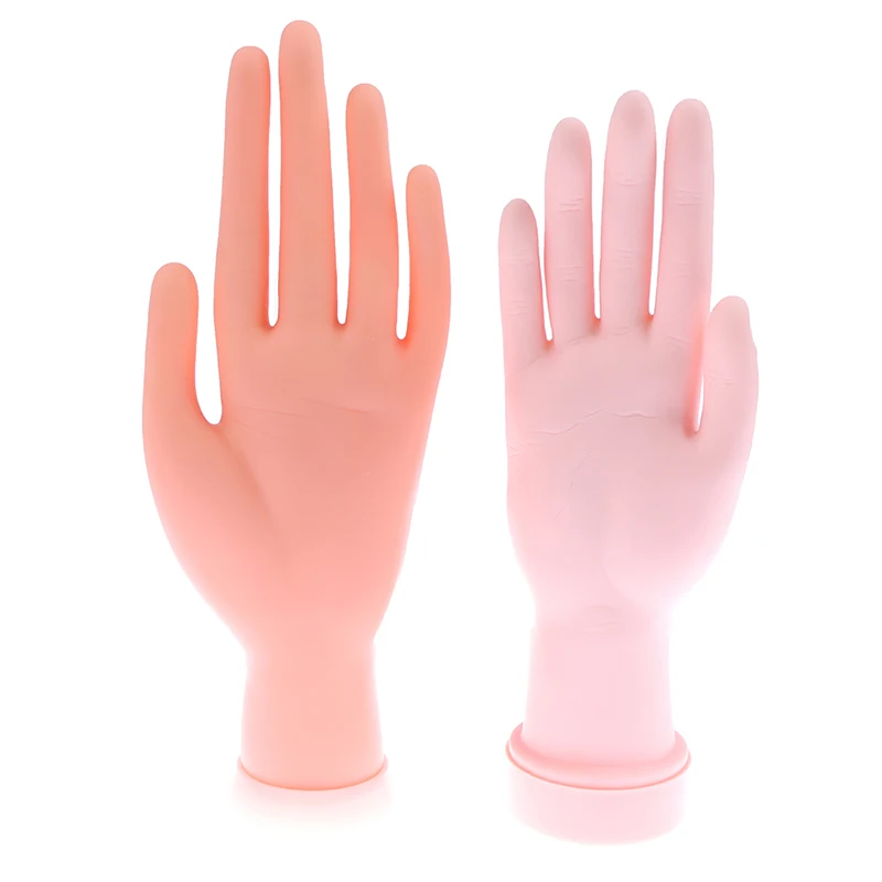 1Pcs Flexible Soft Plastic Manicure Nail Art Practice Model Painting Tool Fake Hand For Training Salon | Красота и здоровье