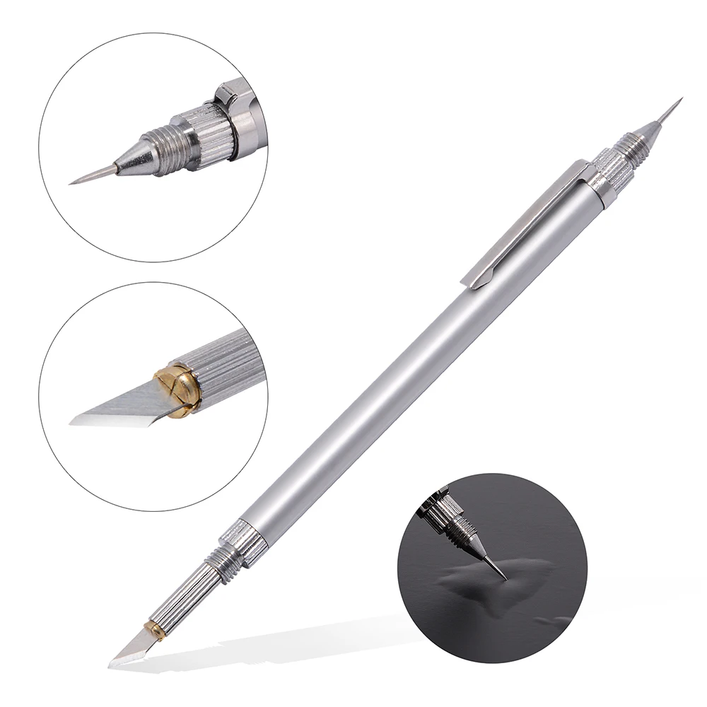 

EHDIS 2 in 1 Vinyl Cutter Air Bubble Remove Release Pen DIY Hand Tool Vinyl Wrap Foil Film Sticker Paper Cutting Tool Art Knife
