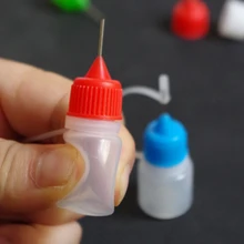 Торговля 100/шт иглы бутылки PE 5 мл пластиковые бутылки капельницы с винтовой крышка с металлической иглой
