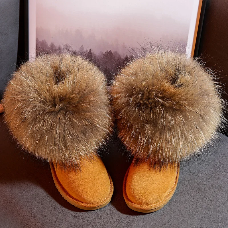 Hot Sale Shoes Kids Snow-Boots Girls Genuine-Leather Boys Winter Botas Children's Warm Cold Big NRwoep9J3Nl