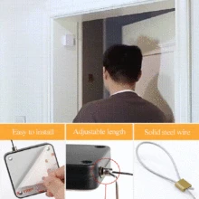 

Automatic door closer Door Closer Punch-Free Automatic Door Closers Pull Drawstring Door Closer Bracket Door Automatic Closer