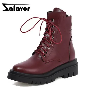 

ZALAVOR Size 33-43 Women Ankle Boots Flat Heel Women Autumn Winter Shoes Fashion Cool Short Boots Ladies Footwear