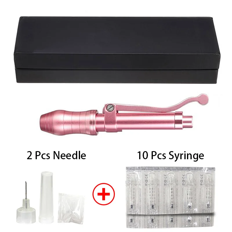 Pink pen kit 3 Розовая гиалуроническая ручка, пистолеты с гиалуроновой кислотой, сыворотка без инъекций, ручка для омоложения кожи против морщин, липатомайзер для лифтинга губ - Цвет: Pink pen kit 3