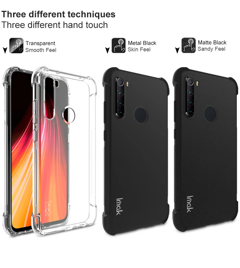 Матовый чехол Imak Для Redmi Note 8 ТПУ с воздушной подушкой противоударный накладка для