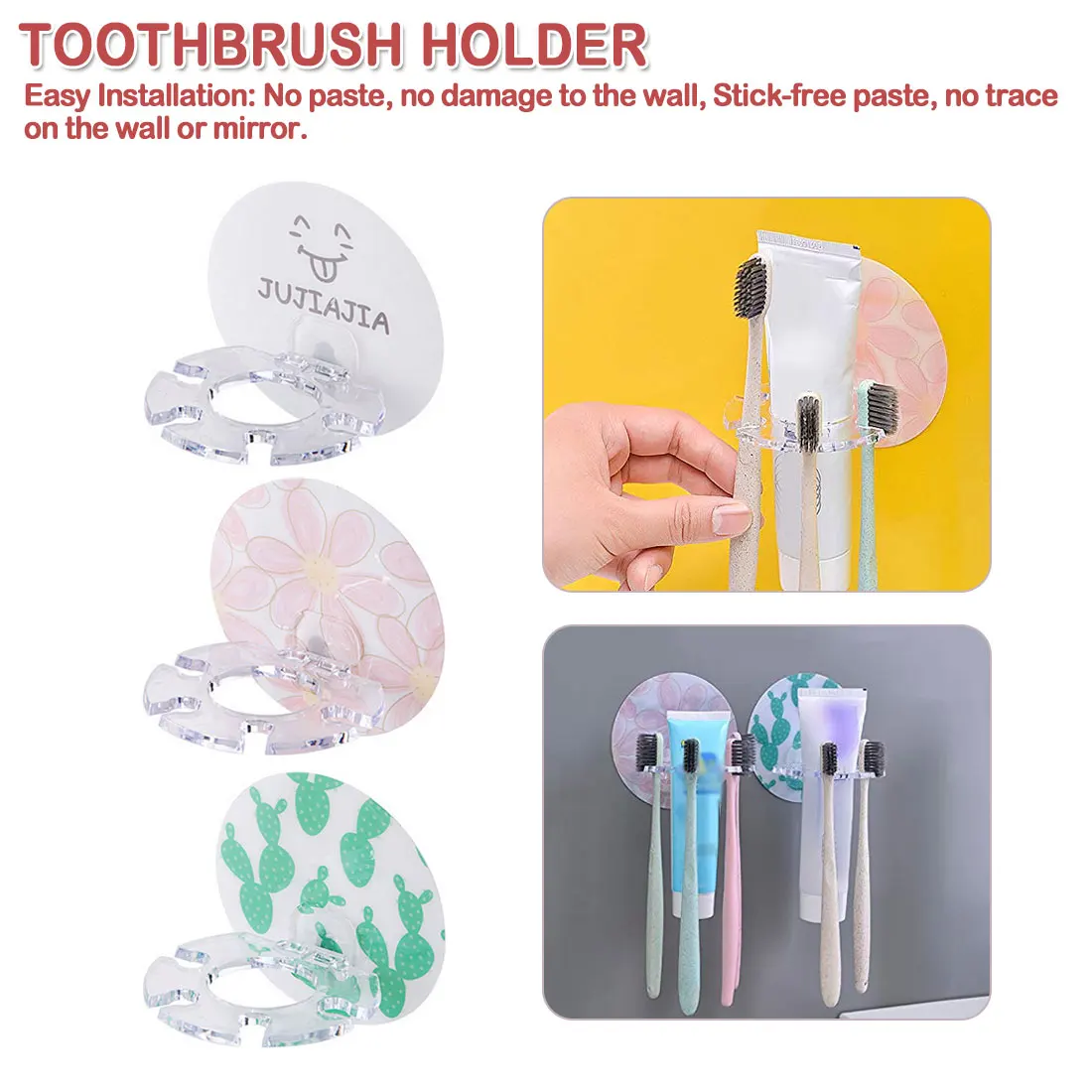 

1pcs Tooth Brush Dispenser Bathroom Organizer Accessories Tools Plastic Toothbrush Holder Toothpaste Storage Rack Shaver