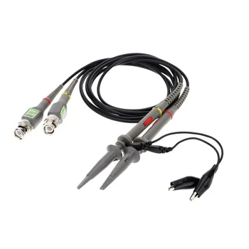 

P6100 2Pcs 1X 10X 100MHz Oscilloscope Probe Alligator Clip Test Probe osciloscopio accessories diagnostic-tool