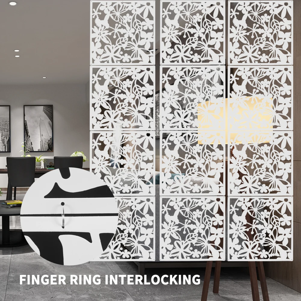 12pcs For Home Fashion Butterfly Bird Flower Hanging Screen Partition Divider Panel Room Curtain Home Hanging Screen Partition
