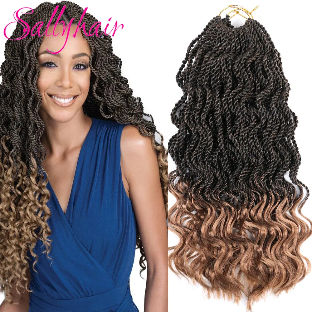 Sallyhair сенегальные плетеные косички удлинители волос синтетические волосы с