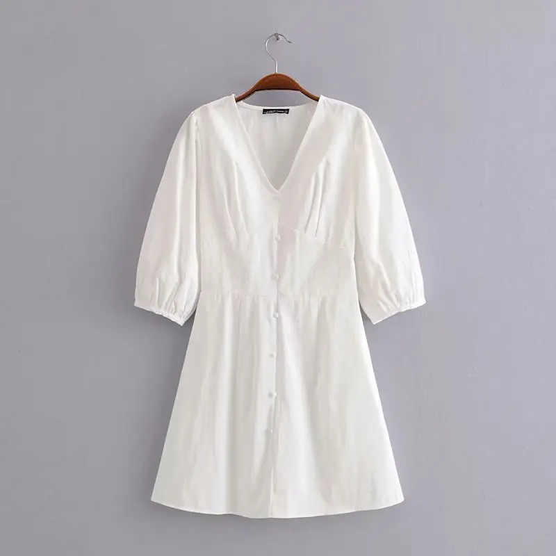 European and American fashion XY48-8406 side invisible zipper dress