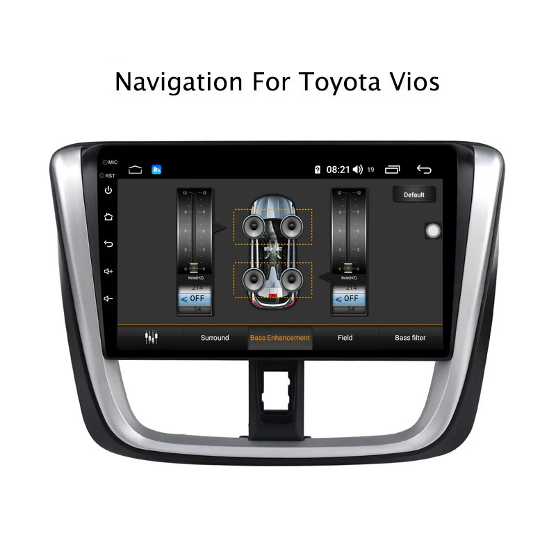 Ectwodvd 10,1 дюймов Andriod 8,1 автомобильный DVD gps для Toyota Vios- 4G ram 64G rom CarPlay DSP 4G LTE с wifi