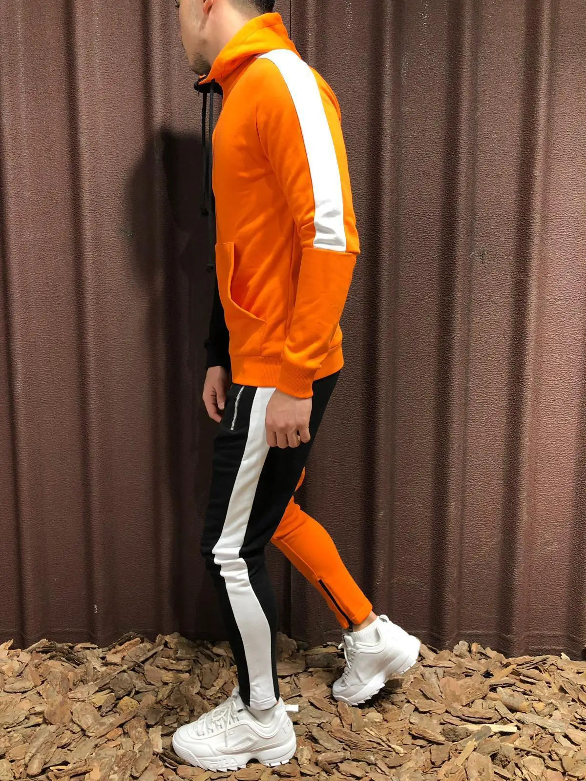Mens Tracksuit Hoodie Set Two Pieces Autumn Winter Men's Sports Suit Half Black Half White Pant Sweatshirt Male Sweatsuit Outfit Mens Tracksuit Hoodie Set Two Pieces Autumn Winter Men's Sports Suit Half Black Half White Pant Sweatshirt Male Sweatsuit Outfit