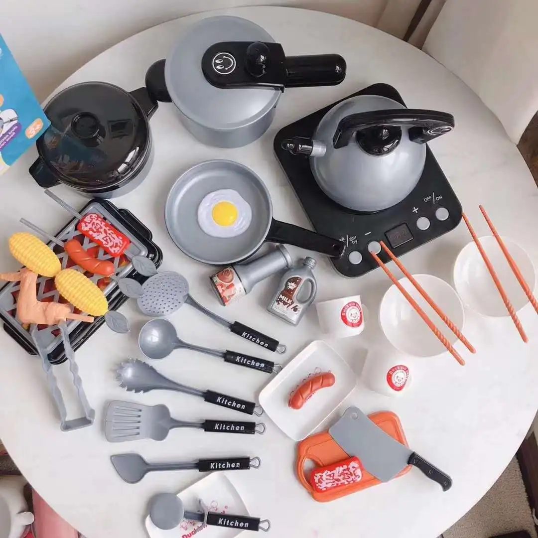 Детский игровой домик, кухонная игрушка для приготовления пищи, модель кухонной утвари, набор игрушек для девочек и мальчиков