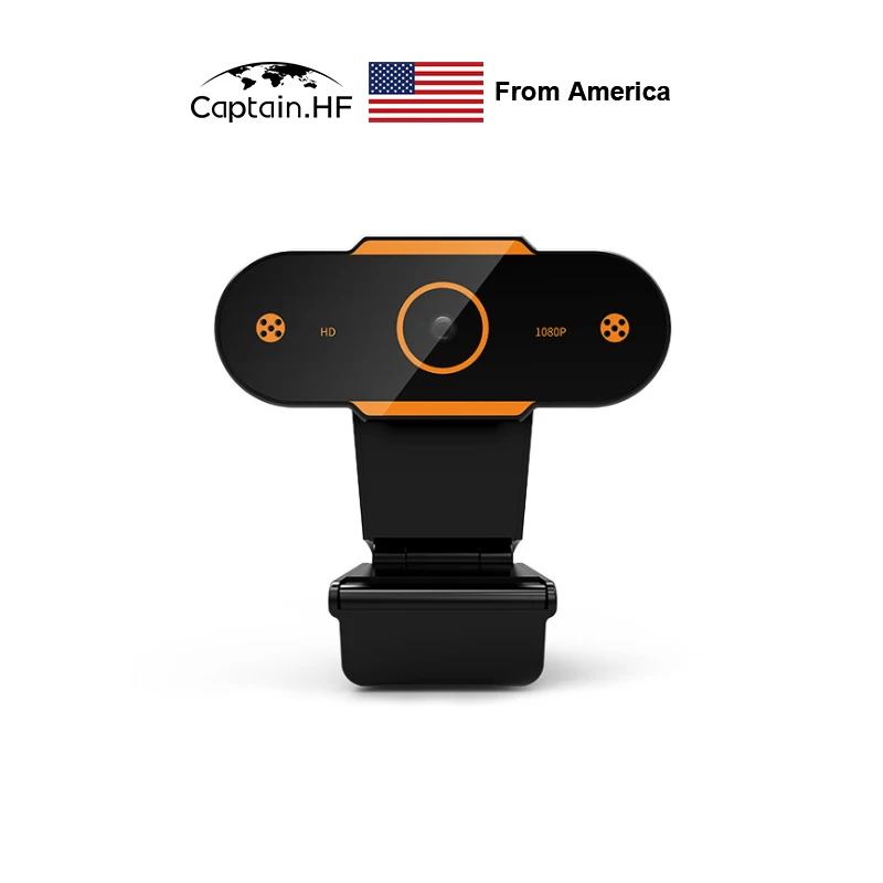 

US Captain Full HD 1080p Clear Video Chat Camera Plug and Play Adjustable Base Design Webcam