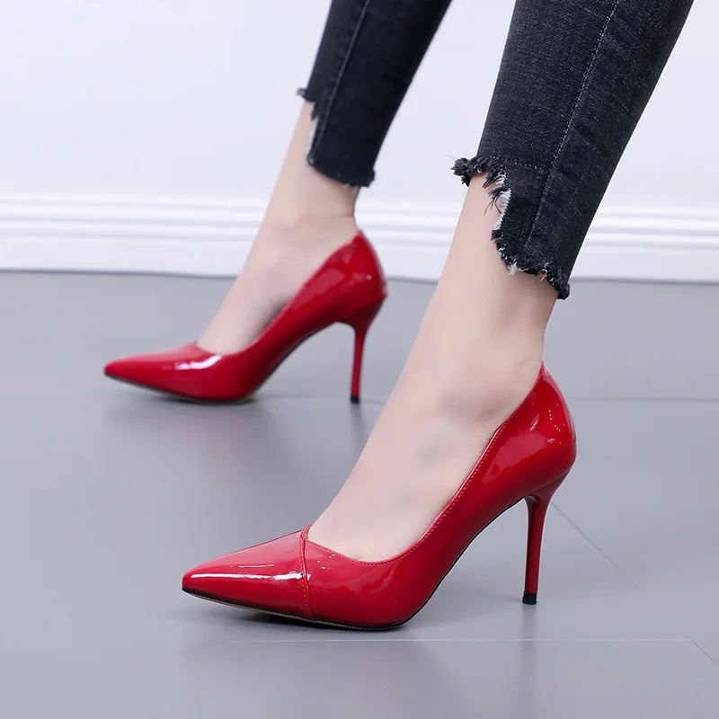 

Women Shoes2020 Spring And Autumn Stiletto Shoes Europe And America Pointed-Toe-WOMEN'S Shoes Nude Business Work Shoes