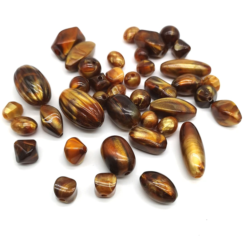 15 Styles Brown Beads Loose Spacer for Making Jewelry DIY Bracelet Necklace 30 gram/lot | Украшения и аксессуары