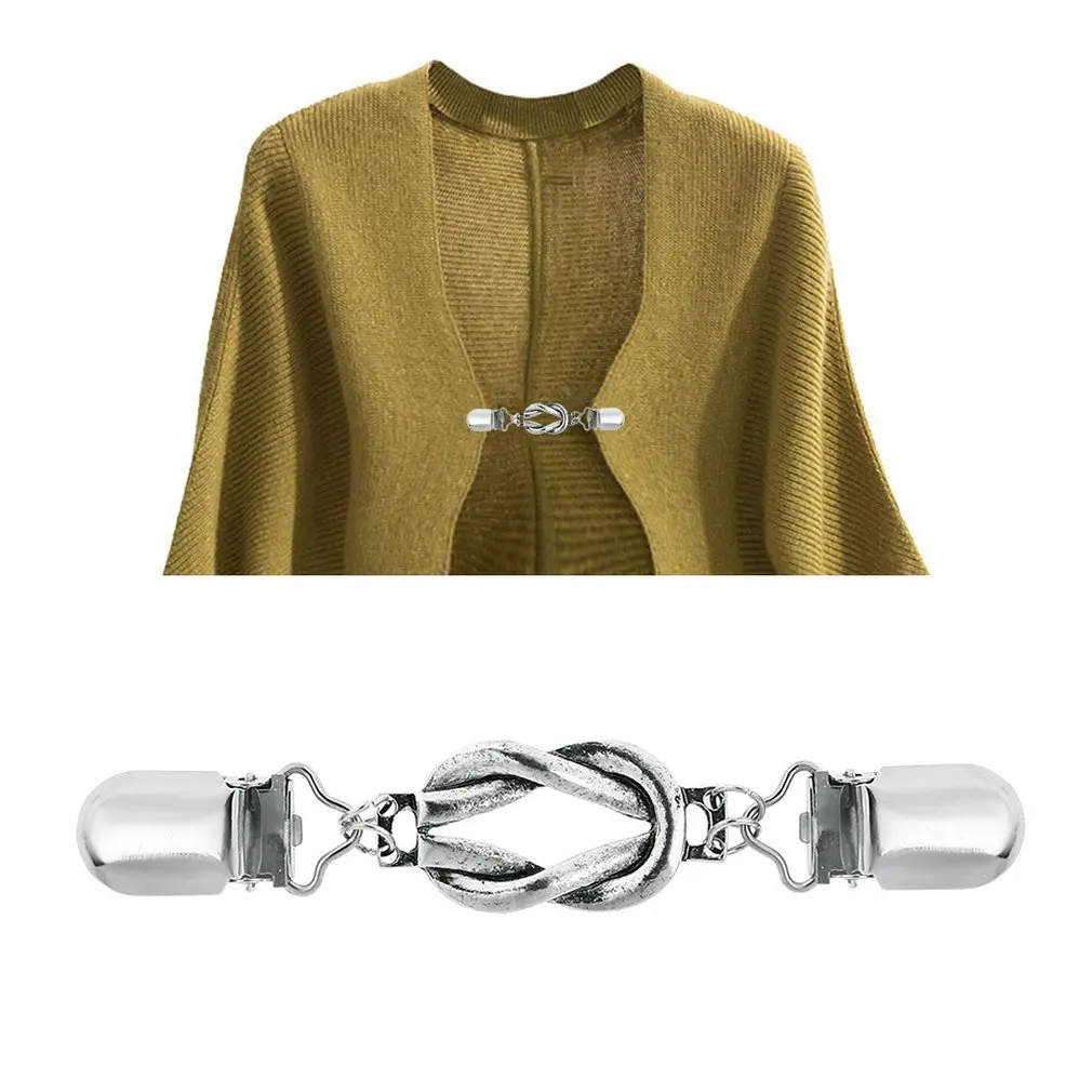 Спроектированный в цепочке элегантный и нежный Ретро Простой Модный витой кардиган брошь на свитер Дамский декольте клип Брошь