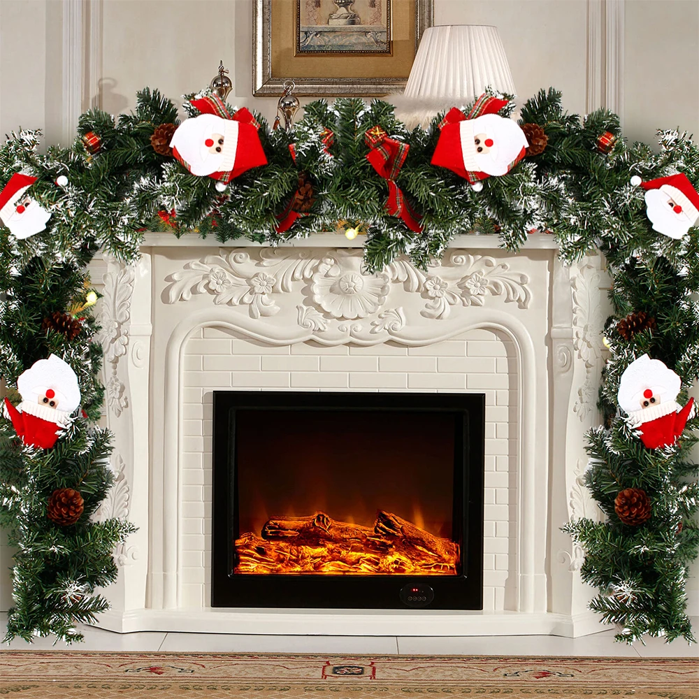 

1.8/2.7m Christmas Garland Wreath Xmas New Year Party Christmas Tree Decor Christmas Rattan Hanging Ornaments