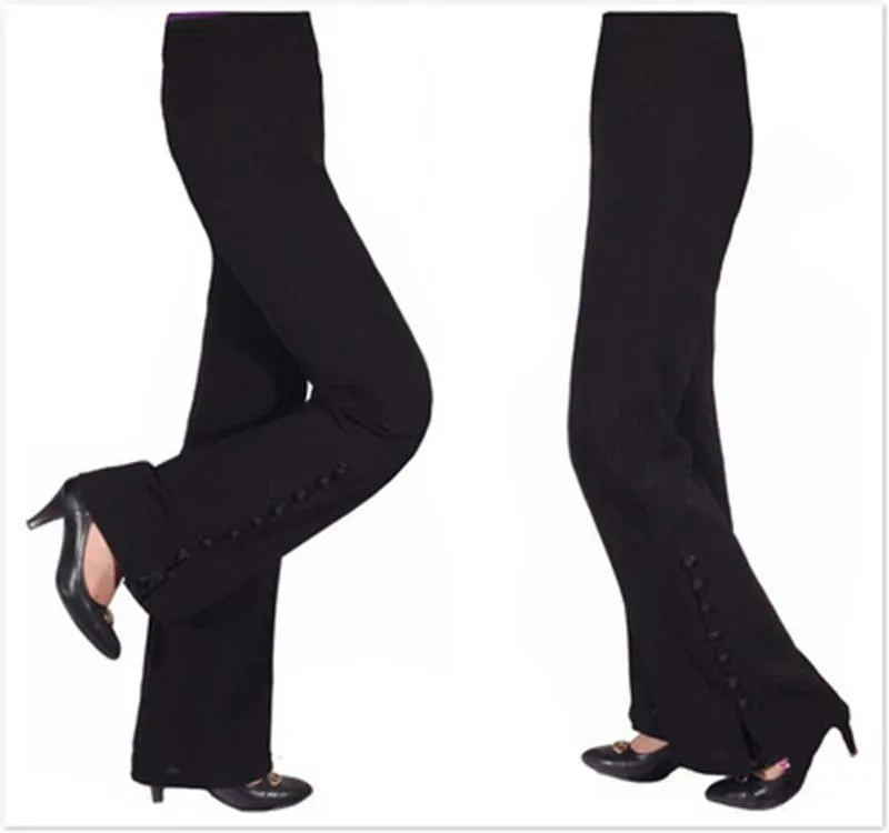 Middle-aged Tang suit pants брюки женские women's pants embroidered trousers ladies wide leg high waist pants - Цвет: style 11
