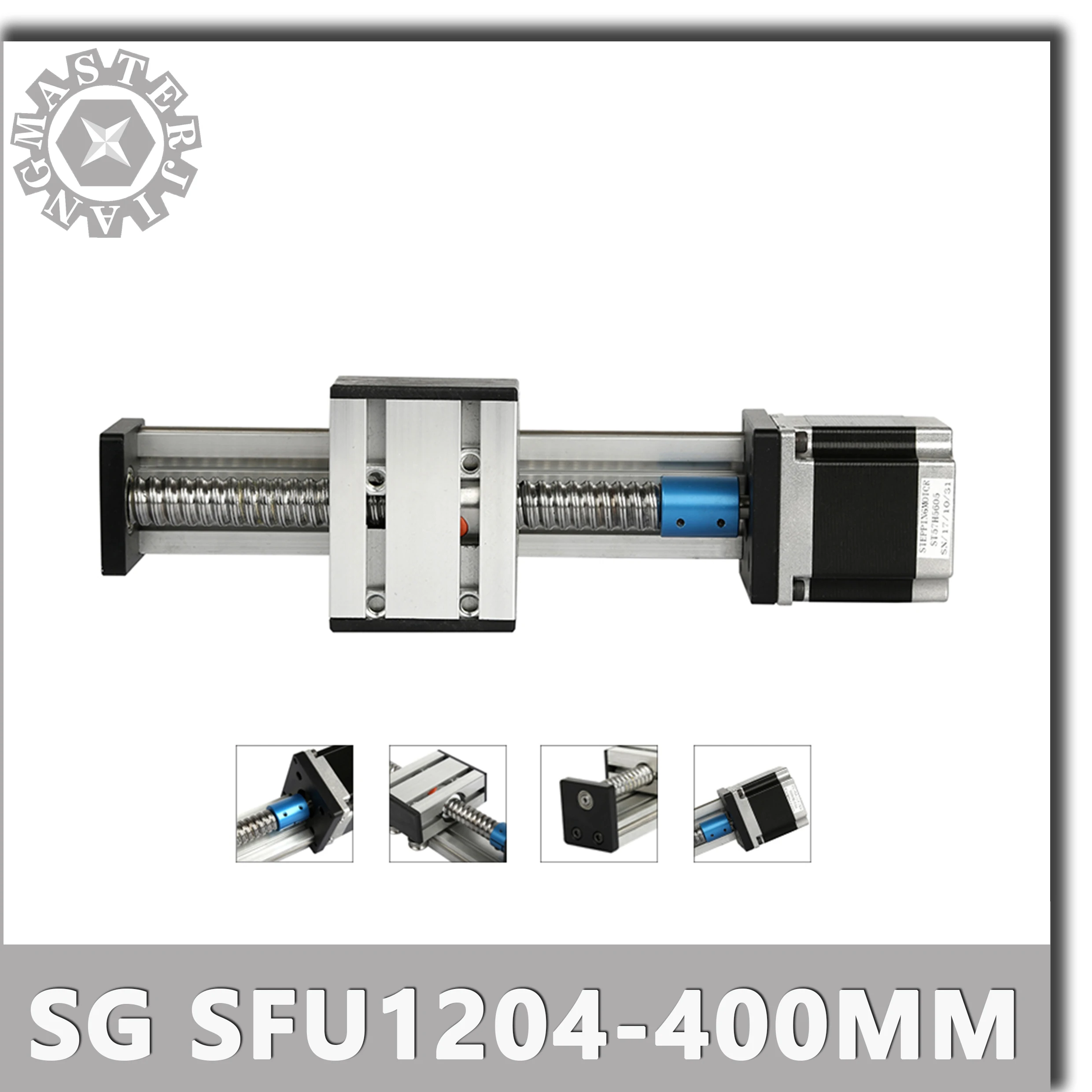 Этап C SFU1204 400mm линейные направляющие линейный привод система модуль Настольный