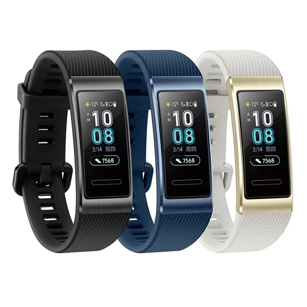 Смарт часы для Huawei Band 3 Pro встроенный GPS AMOLED сенсорный экран 50 м водонепроницаемые