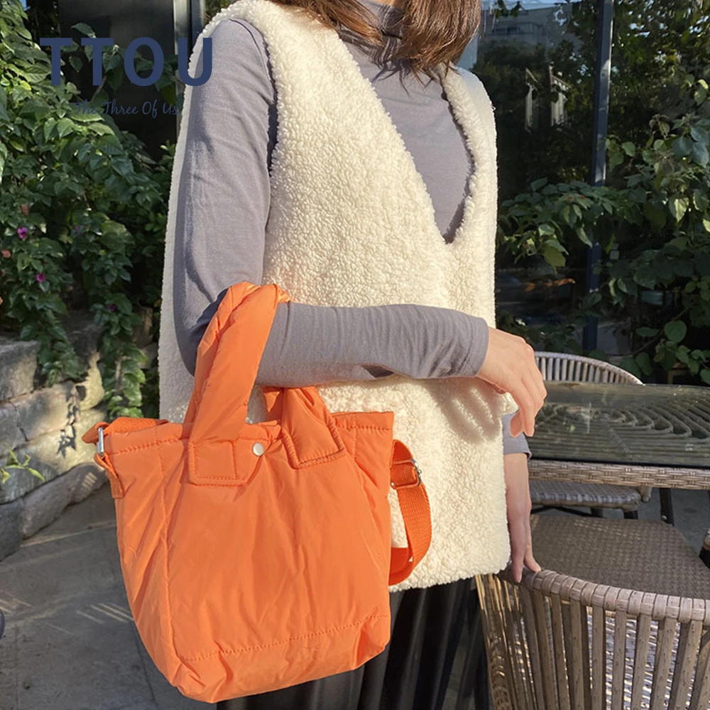 Fashion Quilted Women's Handbag Brand Designer Nylon Down Cotton Ladies  Shoulder Crossbody Bag Winter Padded Shopper Female Tote| | - AliExpress