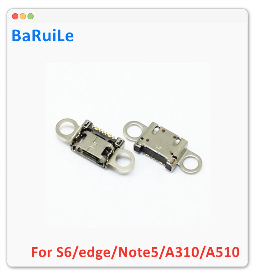 BaRuiLe 10 шт. для Samsung A310 A510 S6 edge G928 Note5 N920 микро-USB разъем зарядки зарядного устройства
