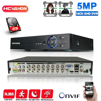

H.265 16 Channel CCTV AHD DVR 5MP 16CH 8CH AHD/CVI/TVI DVR 2M Video Surveillance Recorder Hybrid DVR NVR HVR 6 In 1 DVR Kit