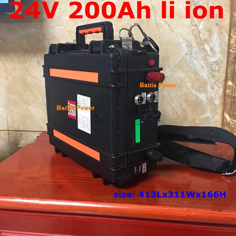 Водонепроницаемый 24V 200AH литий-ионный аккумулятор BMS для фотоаппаратов моментальной печати 7s 24V литий-ионный аккумулятор для RV трехколесный велосипед резервного питания Ван Солнечный гольф-кары+ 20ACharger