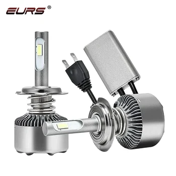 

EURS 12V A8 Car LED Light h4 LED h11 Lamp Socket H7 Auto Lights Universal Auto Accessories 80W 7200LM csp car led headlights