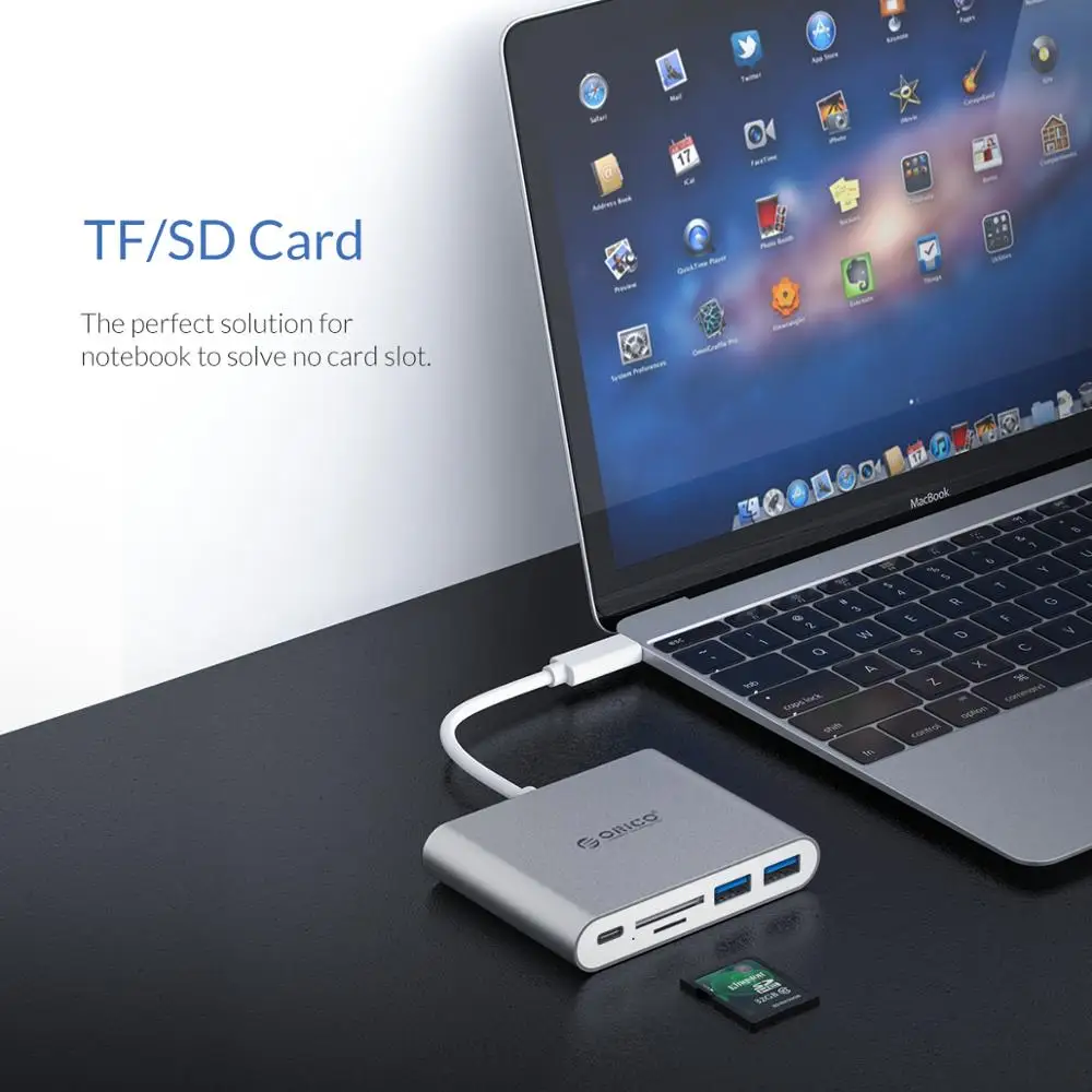 Usb концентратор ORICO с разъемом USB C на HDMI VGA PD зарядная док станция для MacBook Pro/Huawei