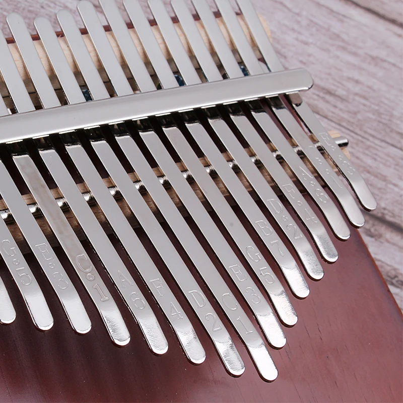 Портативное фортепиано с 17 клавишами Kalimba Thumb Piano сделано одной доской высококачественное дерево корпус из красного дерева музыкальный инструмент