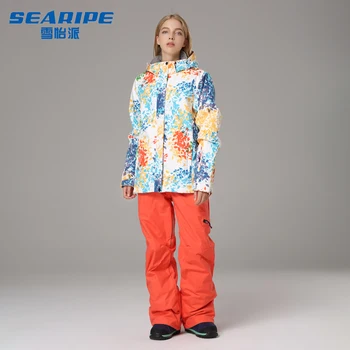 

New Thick Warm Ski Suit Women Waterproof Windproof Skiing and Snowboarding Jacket Pants Set Female Snow jacket Outdoor Wear