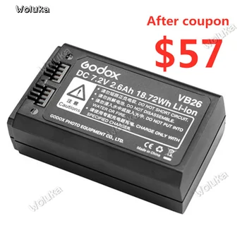 

Godox Original V1 Flash Rechargeable Lithium Battery VB26 2600mAh for Round Head Speedlight V1C /N /S /F/O Speedlite CD50 T03