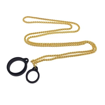 

Stainless Steel Metal Gold Snake Bone Chain Lanyard with 13mm and 20mm ring bands Nord Relx Uwell Vape Pod Kit