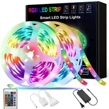 

20M Bluetooth LED Strip Lights 5050 Flexible Waterproof Timer Function Controller Power Adapter For Home Decoration
