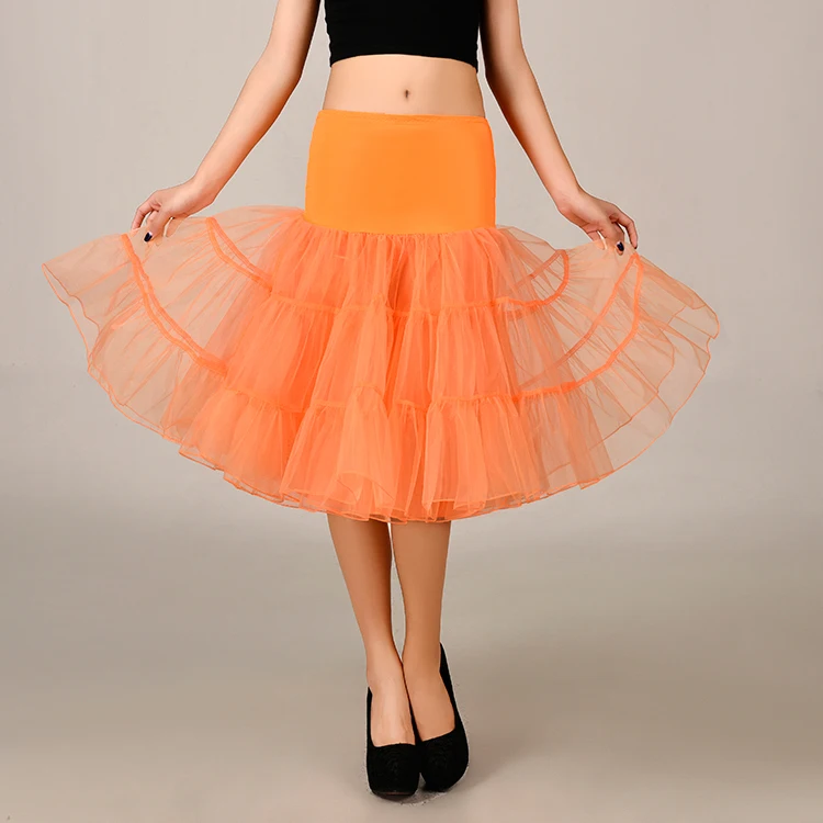 Orange Beauty-Emily короткая белая Нижняя юбка тюль для нижней юбки платье Свадебные аксессуары мягкий кринолин разных цветов для свадебного платья - Цвет: Orange