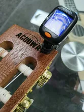 Acouway guitarra ukelele sintonizador violín bajo electrónico diapasón afinador con Clip-En Afinador Cromático 360 grados giran con 5 de modelo