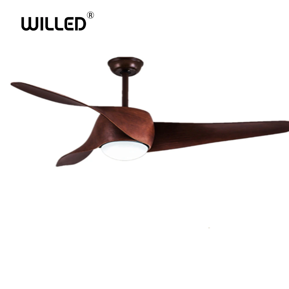 52 Inch Ceiling Fans 3 Blades American Retro Remote Control Fan