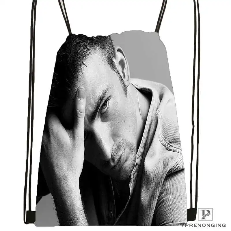 Изготовленный На Заказ chris_evans_actor_guy_ DrawstringBackpackBagforMan женский милый рюкзак детский Ранец(черная спинка) 31x40 см#20180611-03-163 - Цвет: Drawstring Backpack